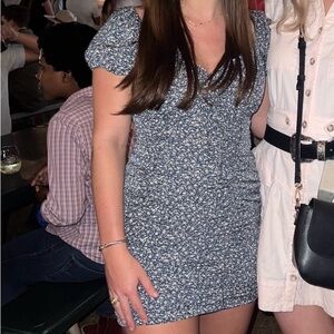 Lulu's Blue Floral Mini Dress